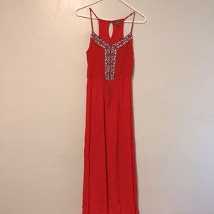 Lily Rose maxi boho tie waist racerback tank dress